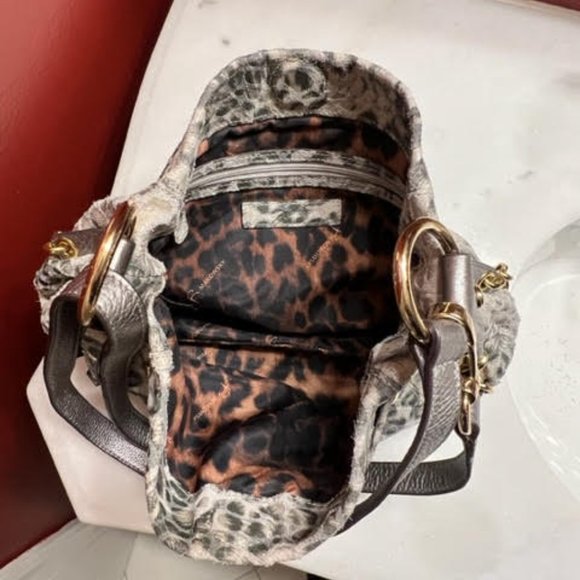 B. Makowsky Snow Leopard Leather Bag - Picture 6 of 6